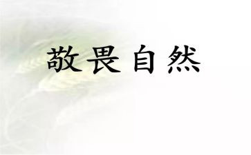 敬畏的演讲稿参考6篇