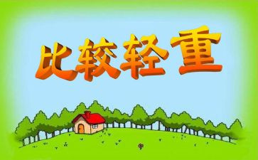 大班比较轻重教案5篇